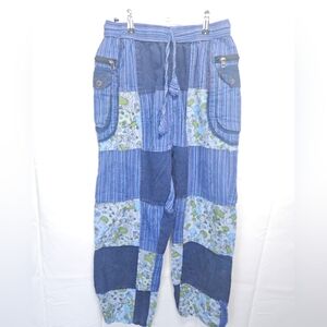 Rising International Cotton Patchwork Boho Pants